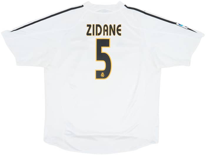 2004-05 Real Madrid Home Shirt Zidane #5 - 8/10 - (XXL)