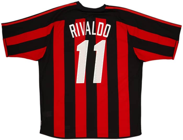 2003-04 AC Milan Home Shirt Rivaldo #11 - 6/10 - (L)