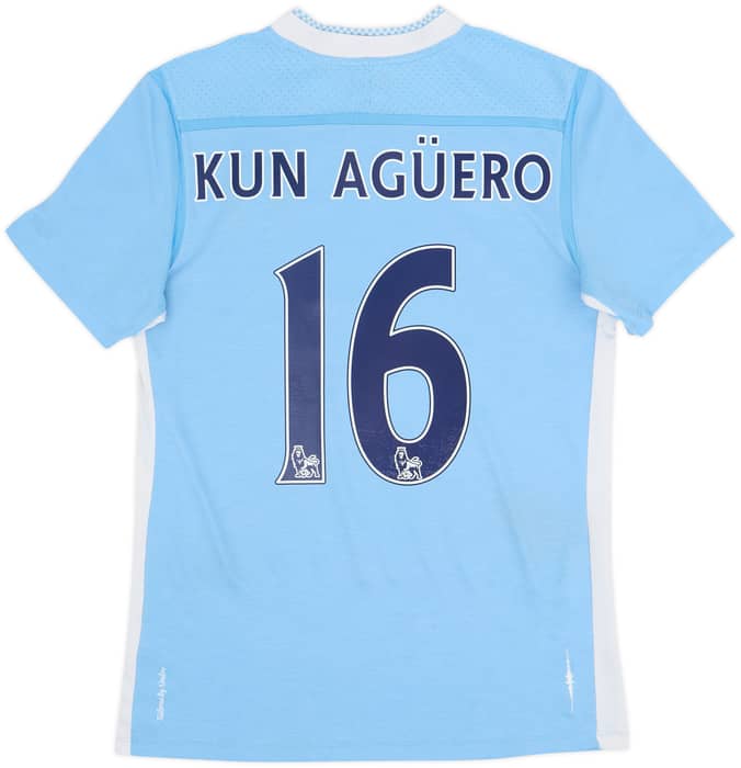 2011-12 Manchester City Home Shirt Kun Aguero #16 - 8/10 - (S)