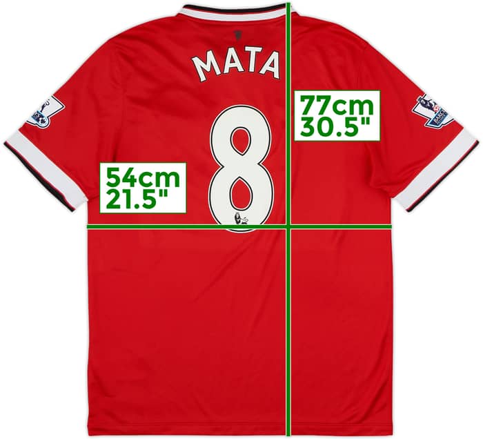 2014-15 Manchester United Camiseta Local Mata #8 - 7/10 - (L)