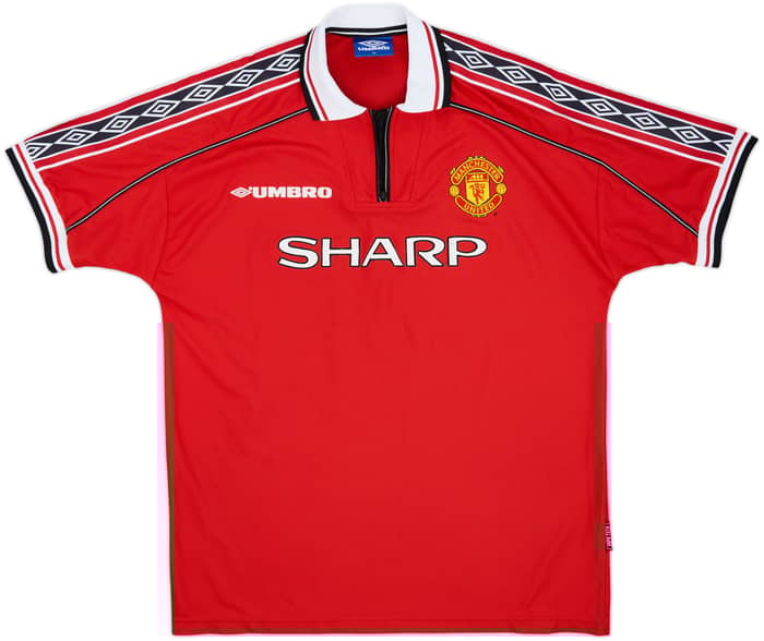 1998-00 Manchester United Home Shirt Beckham #7 - 8/10 - (XL)
