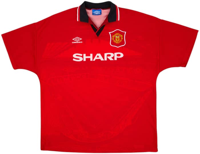 1994-96 Manchester United Home Shirt Cantona #7 - 9/10 - (XXL)