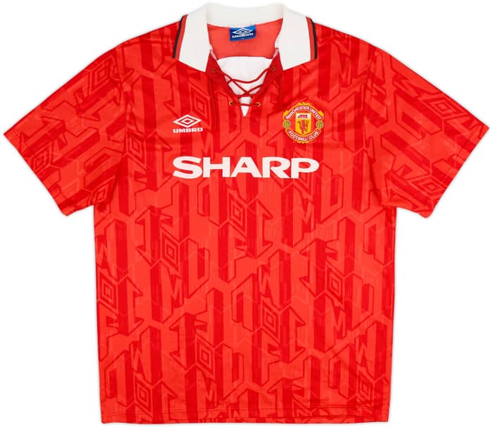 1992-94 Manchester United Home Shirt Cantona #7 - 8/10 - (XL)