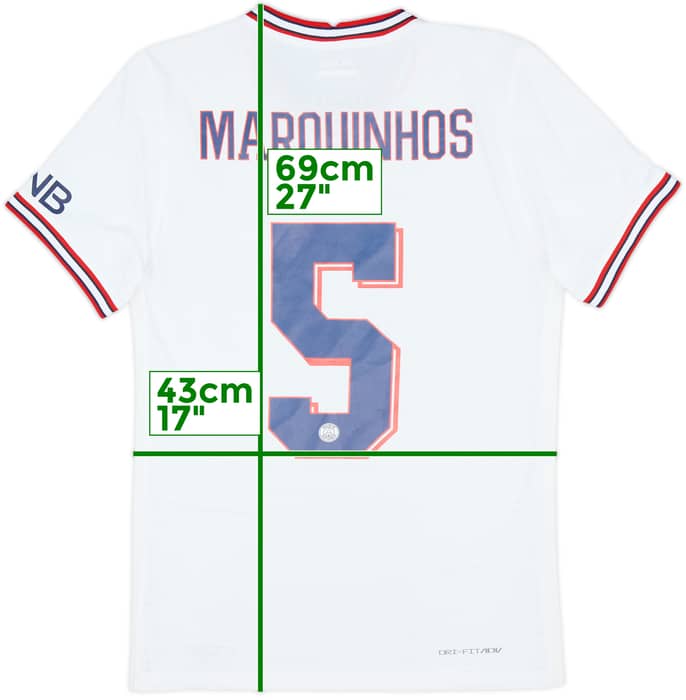 2021-22 Paris Saint-Germain Authentic Fourth Shirt Marquinhos #5 - 9/10 - (S)