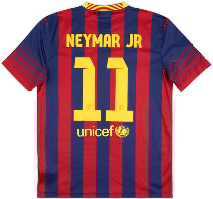 2013-14 Barcelona Home Shirt Neymar Jr #11 - 8/10 - (M)