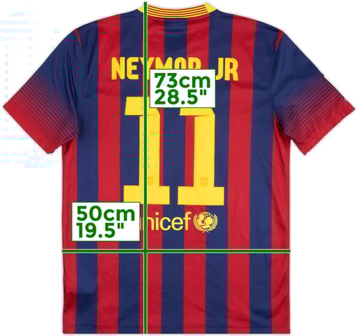 2013-14 Barcelona Home Shirt Neymar Jr #11 - 8/10 - (M)