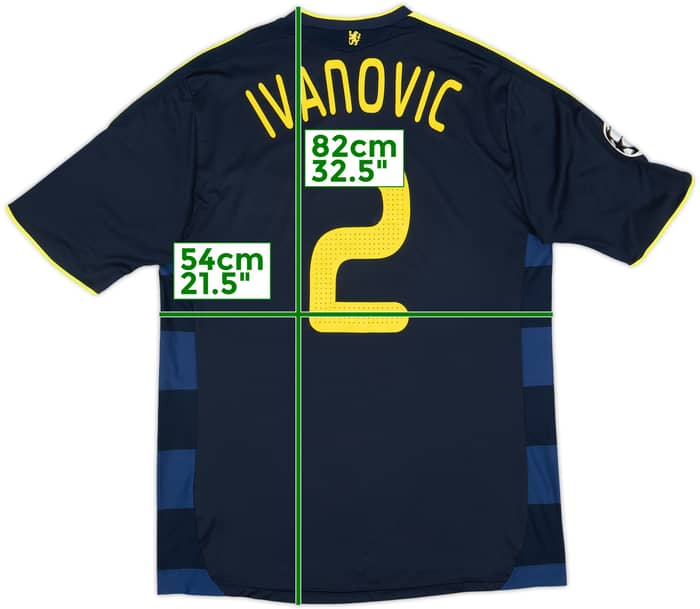 2009-10 Chelsea Away Shirt Ivanovic #2 - 9/10 - (L)