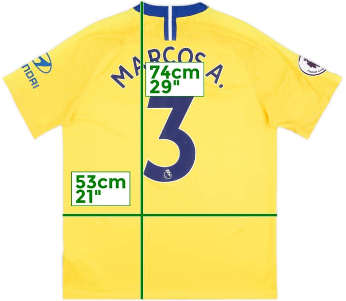 2018-19 Chelsea Away Shirt Marcos A. #3 - 7/10 - (L)