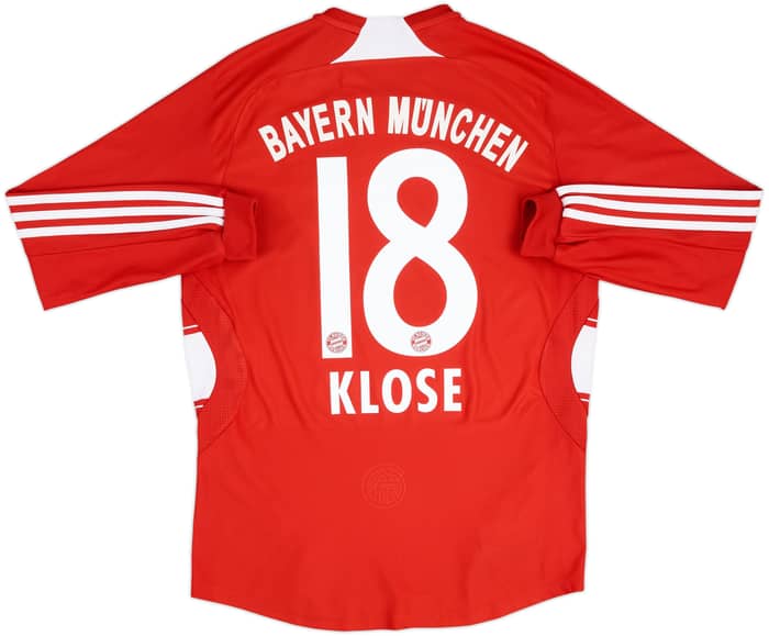 2007-08 Bayern Munich Home L/S Shirt Klose #18 - 7/10 - (S)