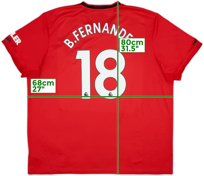 2019-20 Manchester United Home Shirt B.Fernandes #18 - 7/10 - (3XL)