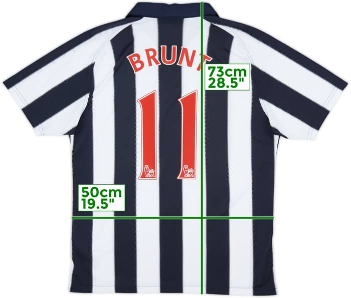 2010-11 West Brom Home Shirt Brunt #11 - 8/10 - (M)
