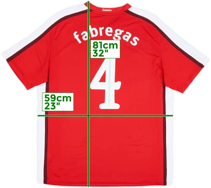 2008-10 Arsenal Home Shirt Fabregas #4 - 8/10 - (XL)