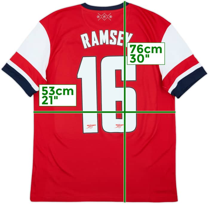2012-14 Arsenal Home Shirt Ramsey #16 - 8/10 - (M)