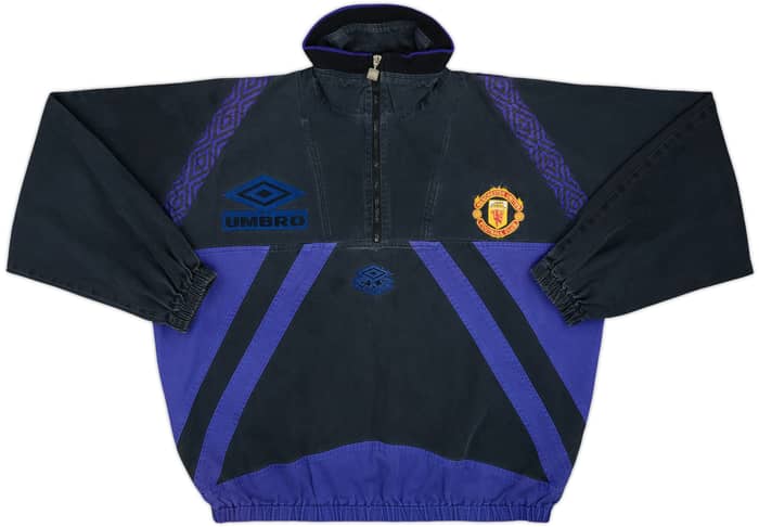 1996-97 Manchester United Umbro 1/4 Zip Drill Top - 6/10 - (XL)