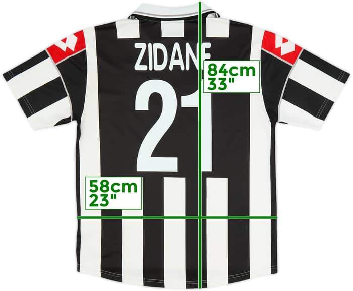 2000-01 Juventus Home Shirt Zidane #21 - 8/10 - (L)