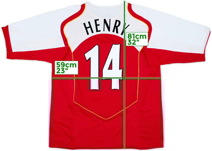 2004-05 Arsenal Home Shirt Henry #14 - 8/10 - (XXL)