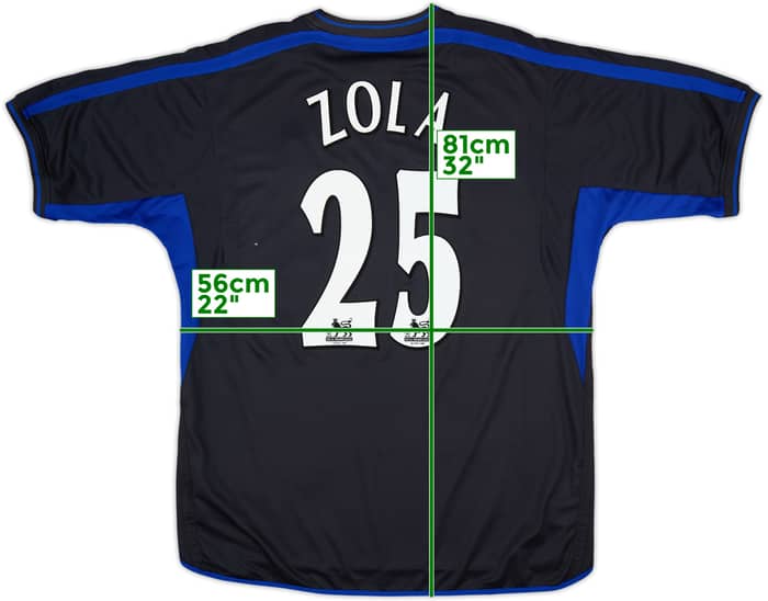 2002-04 Chelsea Away Shirt Zola #25 - 10/10 - (XL)