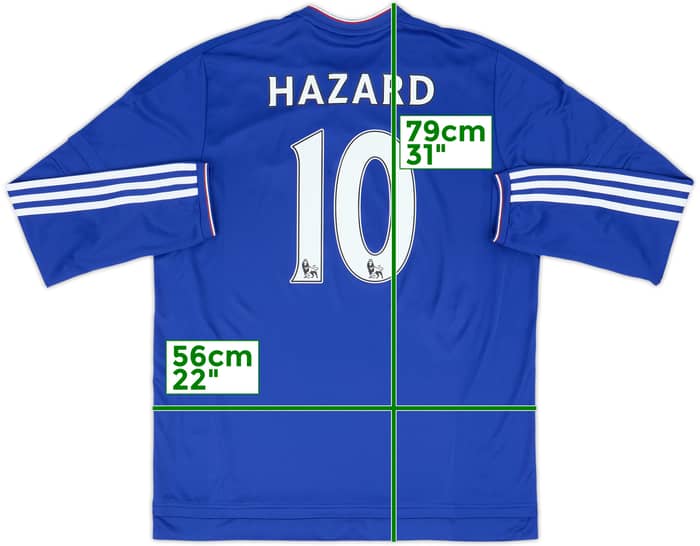 2015-16 Chelsea Home L/S Shirt Hazard #10 - 8/10 - (XL)