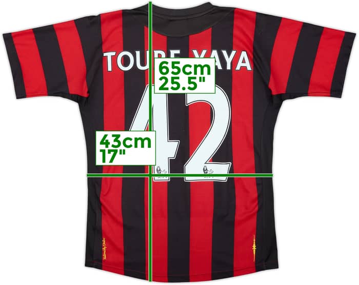 Camiseta de visitante del Manchester City 2011-12 Toure Yaya #42 - 6/10 - (XS)