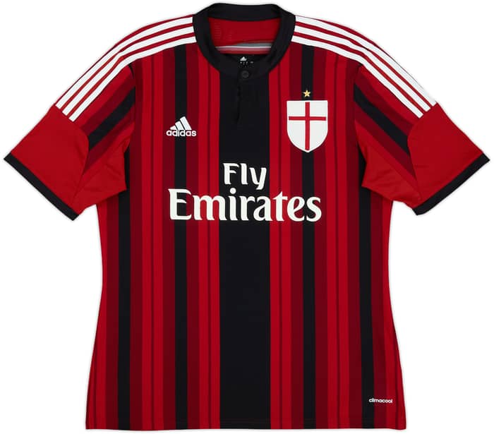 2015-16 AC Milan Home Shirt Balotelli #45 - 7/10 - (L)