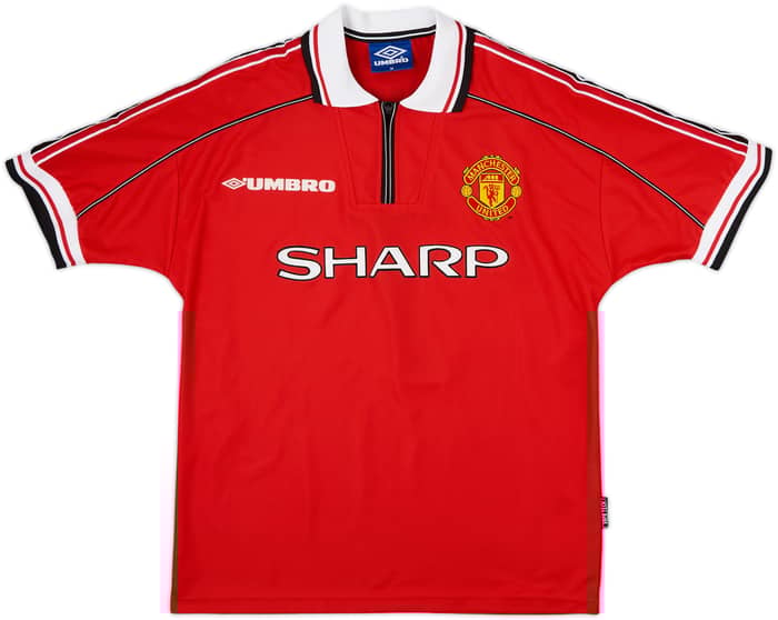 1998-00 Manchester United Home Shirt Beckham #7 - 9/10 - (M)