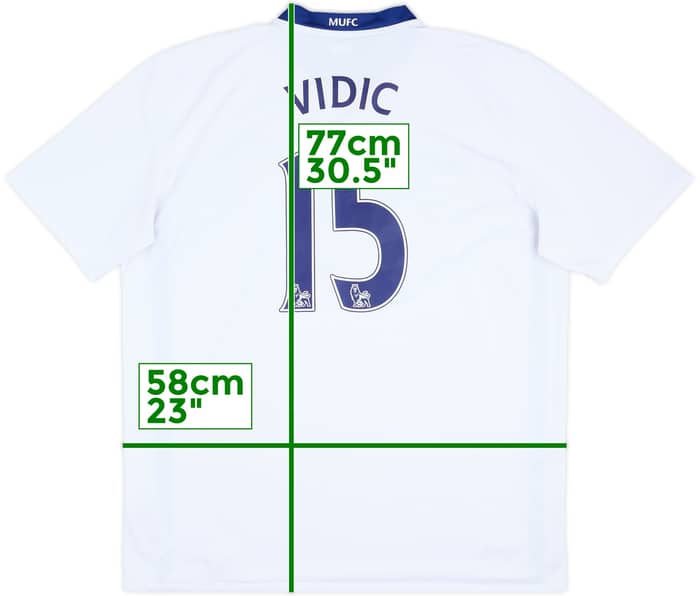 2008-10 Manchester United Away Shirt Vidic #15 - 8/10 - (XL)