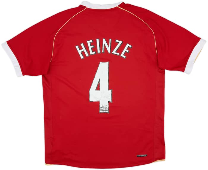 2006-07 Manchester United Camiseta Local Heinze #4 - 6/10 - (M)