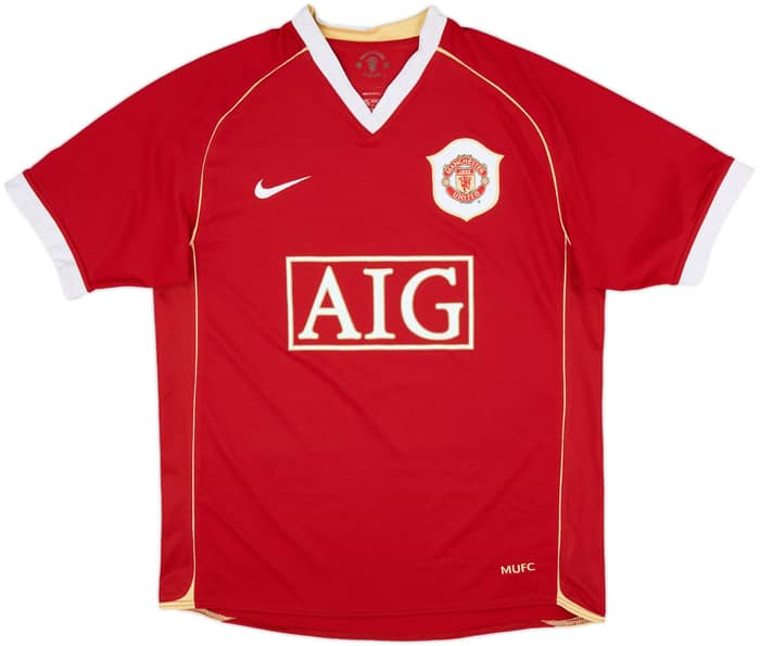 2006-07 Manchester United Camiseta Local Heinze #4 - 6/10 - (M)