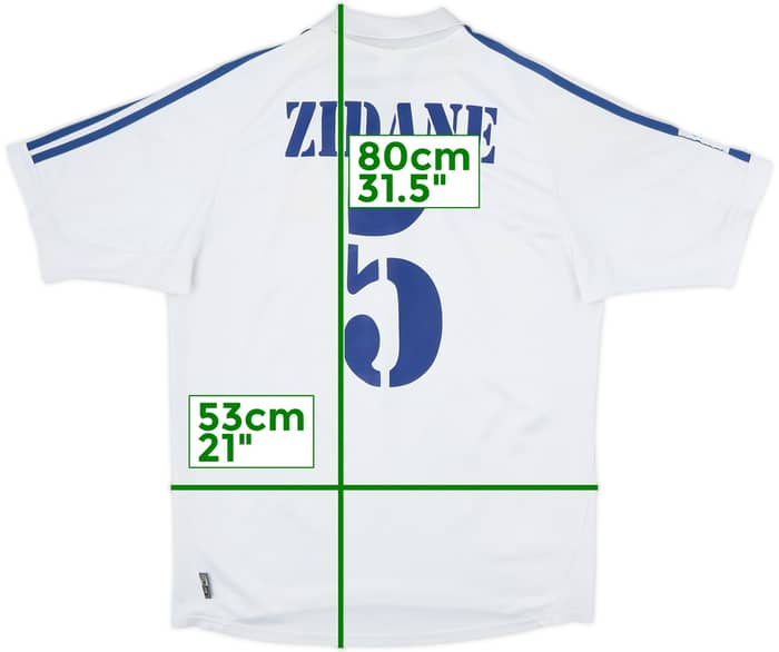 2001 Real Madrid Home Shirt Zidane #5 - 7/10 - (M)