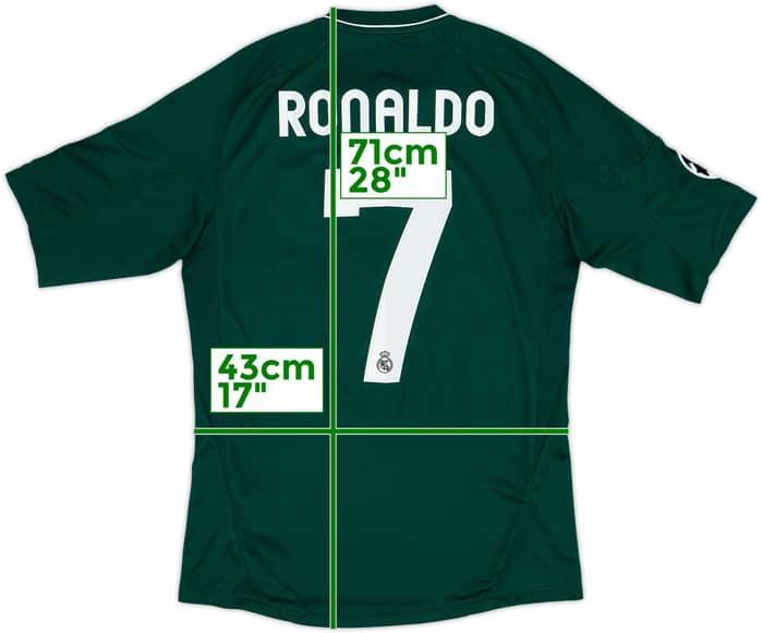 Camiseta de la tercera equipación CL del Real Madrid 2012-13 Ronaldo #7 - 7/10 - (L)