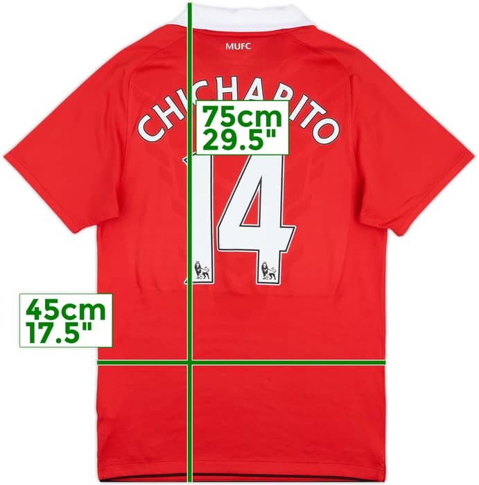 2010-11 Manchester United Home Shirt Chicharito #14 - 9/10 - (S)