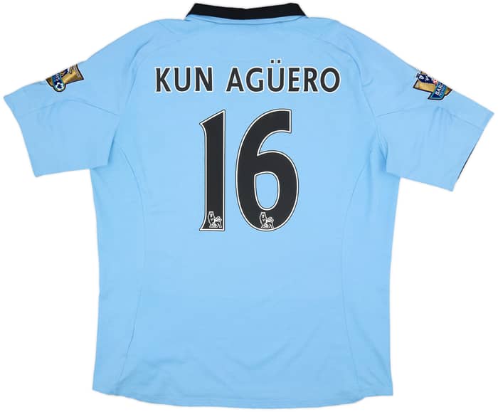2012-13 Manchester City Home Shirt Kun Aguero #16 - 7/10 - (L)