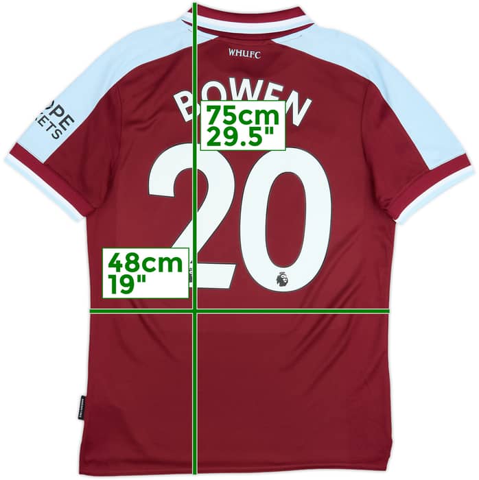 2021-22 West Ham Home Shirt Bowen #20 - 7/10 - (M)