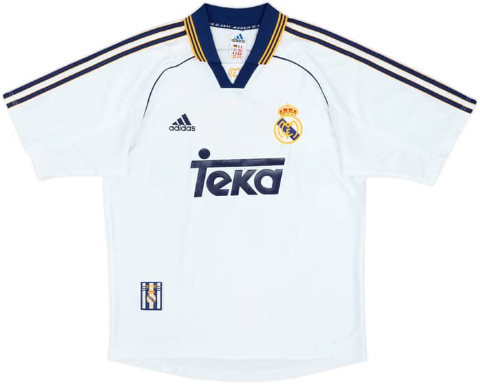 1998-00 Real Madrid 'Champions of Europe' Home Shirt - 7/10 - (S)