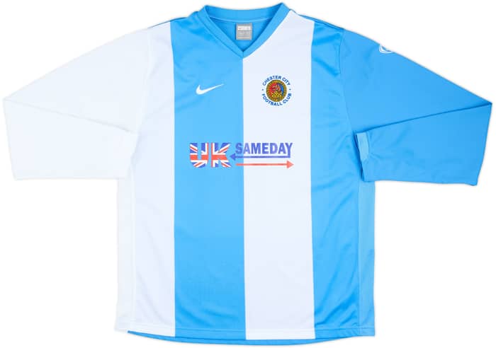 2007-08 Chester City Home L/S Shirt - 9/10 - (L)