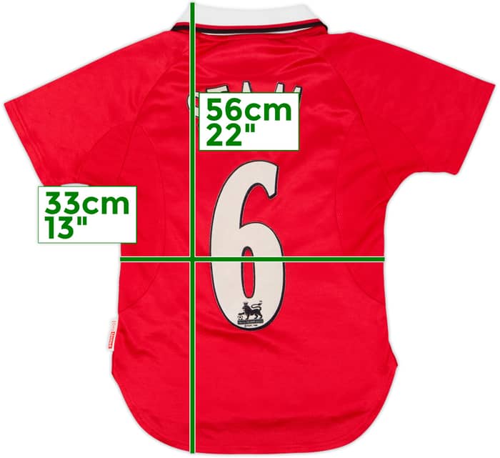 1999-00 Manchester United 'CL Winners' Shirt Stam #6 - 6/10 - (S.Boys)