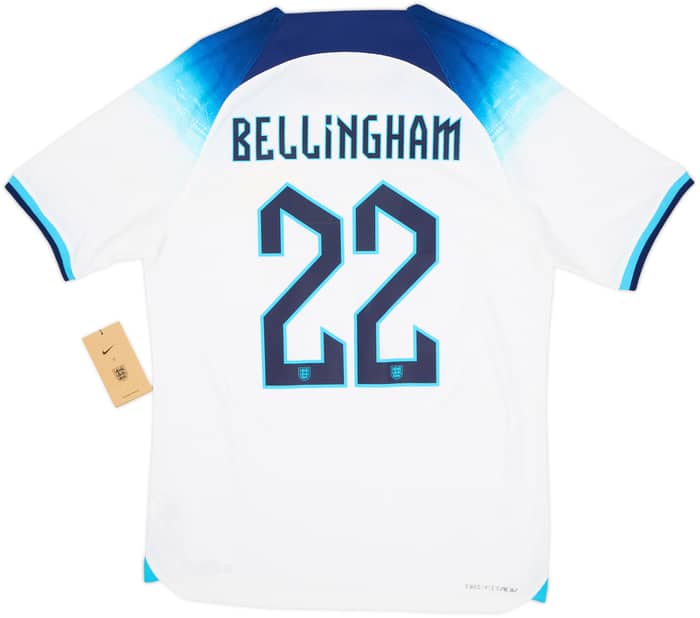 2022-23 England Authentic Home Shirt Bellingham #22 (M)
