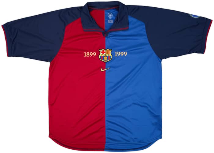 2004-05 Barcelona Nike Retro 1999-00 Shirt Guardiola #4 - 8/10 - (L)