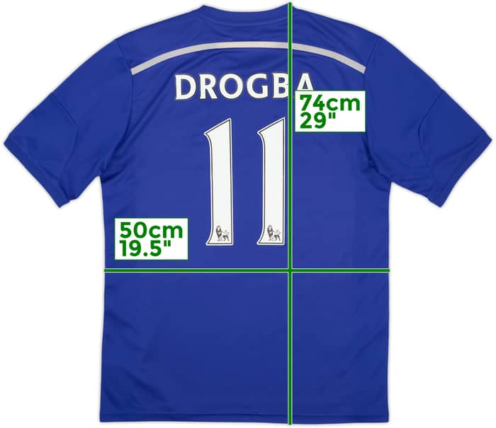2014-15 Chelsea Home Shirt Drogba #11 - 8/10 - (L)