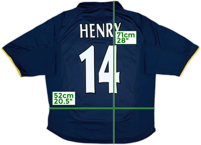 2000-02 Arsenal European Shirt Henry #14 - 9/10 - (M)