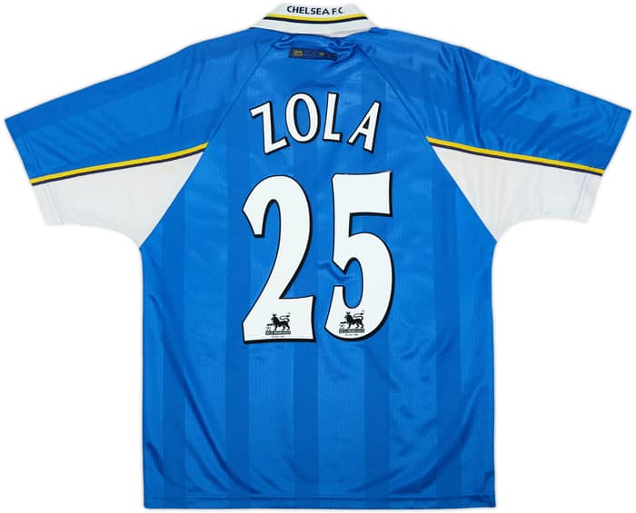 1997-99 Chelsea Home Shirt Zola #25 - 8/10 - (L)