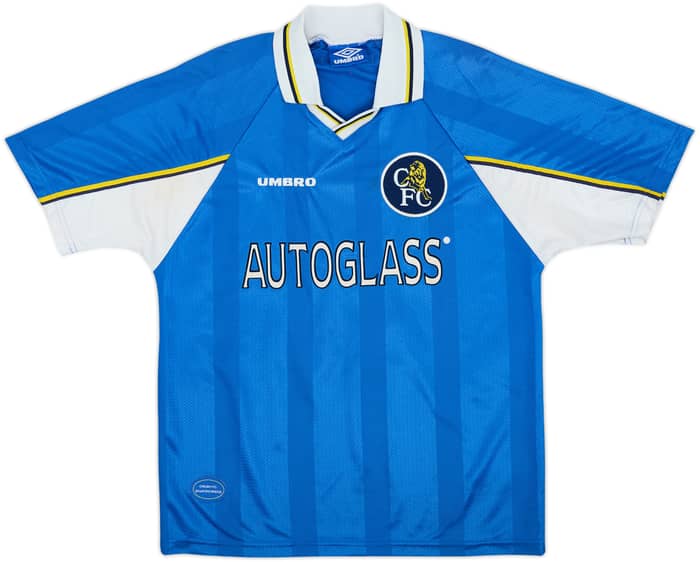 1997-99 Chelsea Home Shirt Zola #25 - 8/10 - (L)