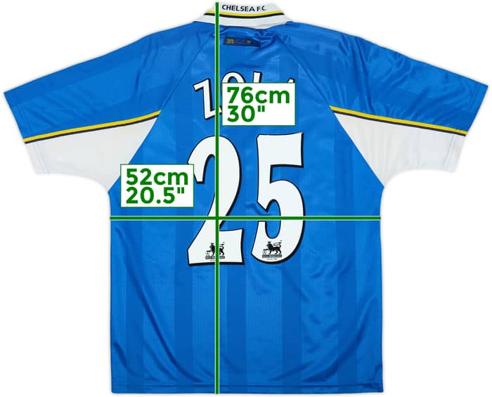 1997-99 Chelsea Home Shirt Zola #25 - 8/10 - (L)
