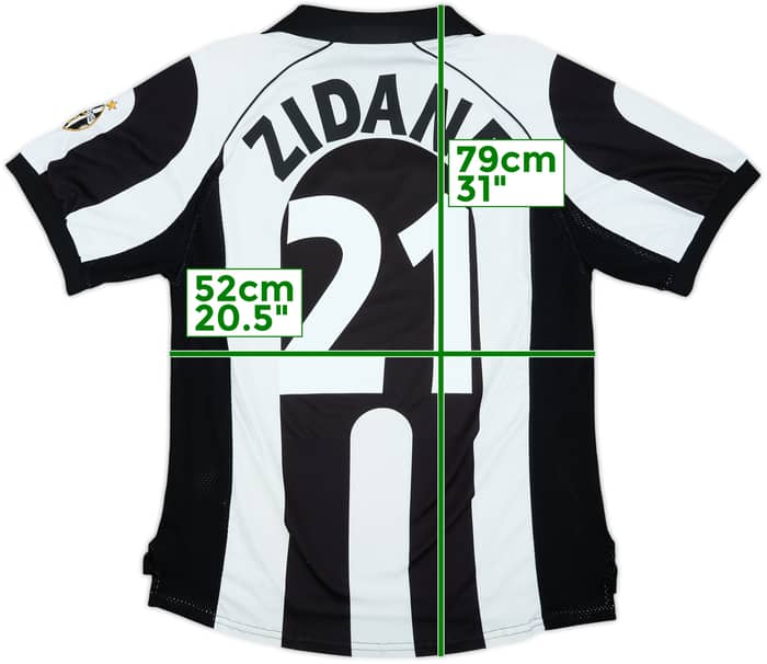 1997-98 Juventus Centenary Home Shirt Zidane #21 - 8/10 - (L)