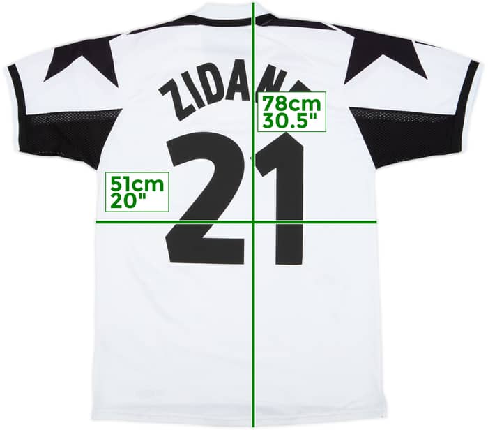 1999-00 Juventus Away Shirt Zidane #21 - 8/10 - (M)
