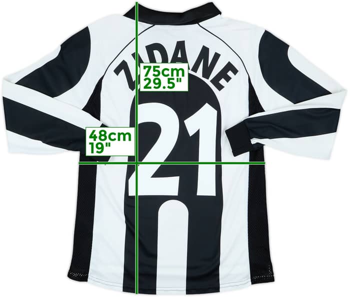 1997-98 Juventus Centenary Home L/S Shirt Zidane #21 - 9/10 - (S)