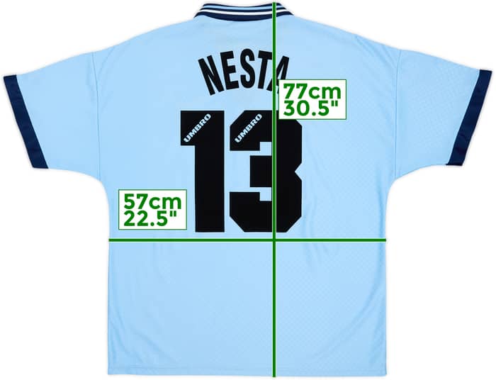 1996-97 Lazio Home Shirt Nesta #13 - 8/10 - (L)