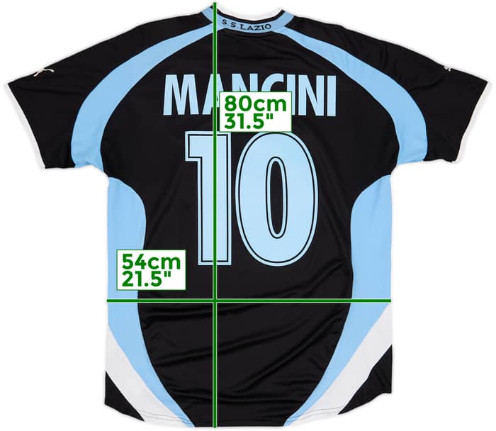 1999-00 Lazio Away Shirt Mancini #10 - 8/10 - (L)