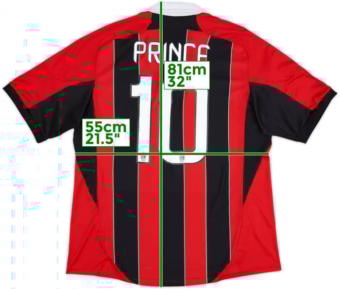 2012-13 AC Milan Home Shirt Prince #10 - 6/10 - (XL)
