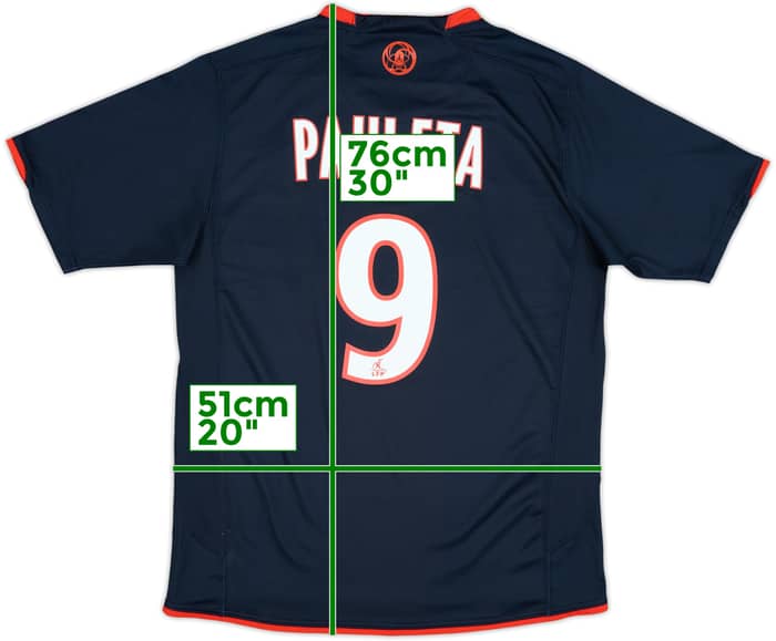 2007-08 Paris Saint-Germain Home Shirt Pauleta #9 - 8/10 - (M)